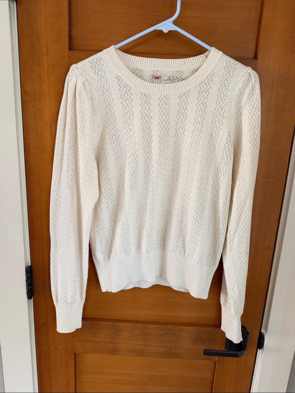 Faherty Pointelle Lola Sweater 100% cotton - Picture 7 of 9